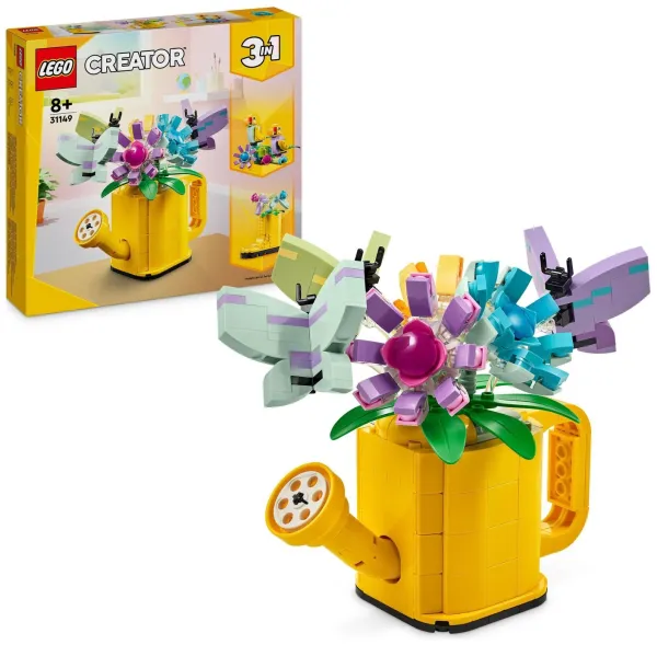 Image of LEGO Creator 3in1 Flowers in Watering Can Nature Toys 31149