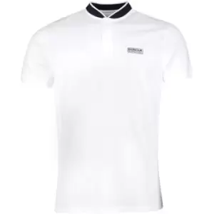 Image of Barbour International Line Sport Neck Polo Shirt - White