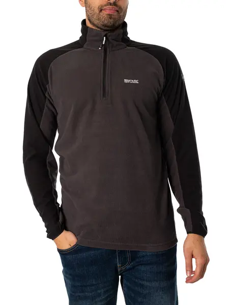 Image of Regatta Elson II Lightweight Fleece Top Ash/Black S