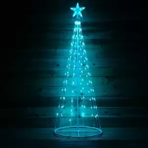 Image of 4ft (1.2m) Christmas Cone Tree with 52 Colour Changing LEDs and Remote Control