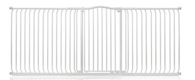 Image of Safetots Extra Tall Curved Top Safety Gate, 234Cm - 243Cm, Matt White, Extra Tall 100Cm In Height, Pressure Fit Stair Gate