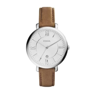 Image of Fossil Womens Jacqueline Leather Watch - Brown
