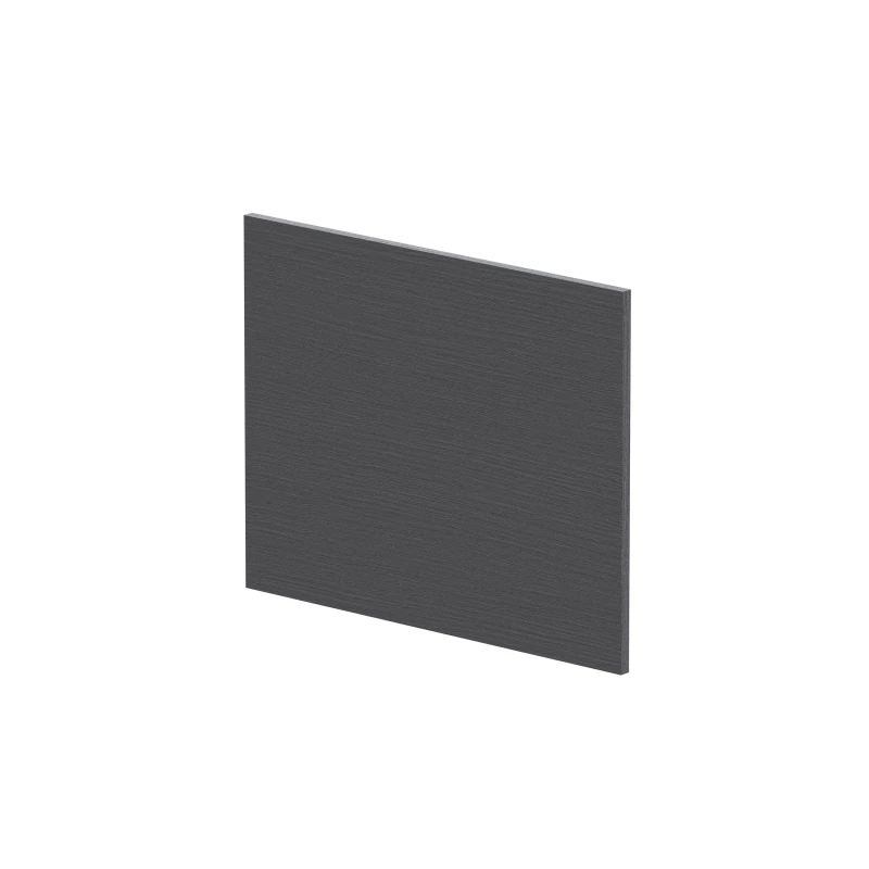 Image of Balterley L Shape Square End Bath Panel Woodgrain Graphite Grey 1700mmTextured Grey Unisex