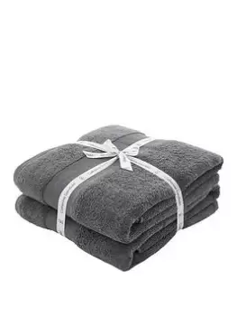 Image of Catherine Lansfield Anti Bacterial Bath Sheets Pair