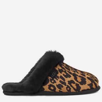 Image of UGG Womens Scuffette Ii Panther Print Slippers - Butterscotch - UK 8