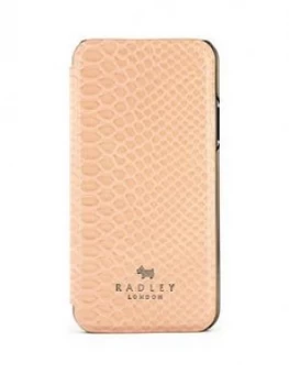 Image of Radley Melon Snake Skin Folio Case iPhone X/Xs With Card Slot