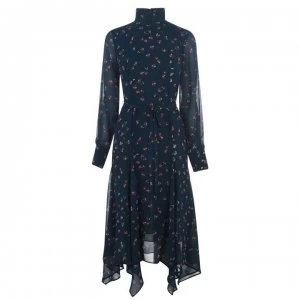 Image of DKNY Floral Shirt Dress - CYAN WINTER