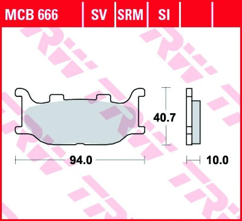 Image of TRW Lucas Brake pad MCB666