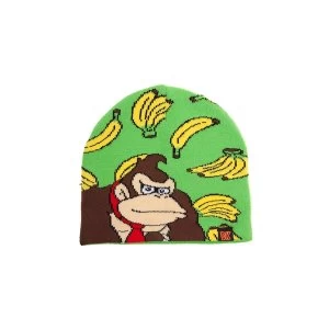 Image of Nintendo Donkey Kong Bananas Kids Cuffless Beanie - One Size