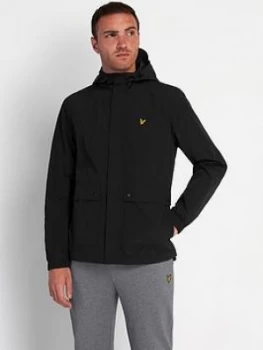 Image of Lyle & Scott Hooded Padded Jacket - Black, Size L, Men