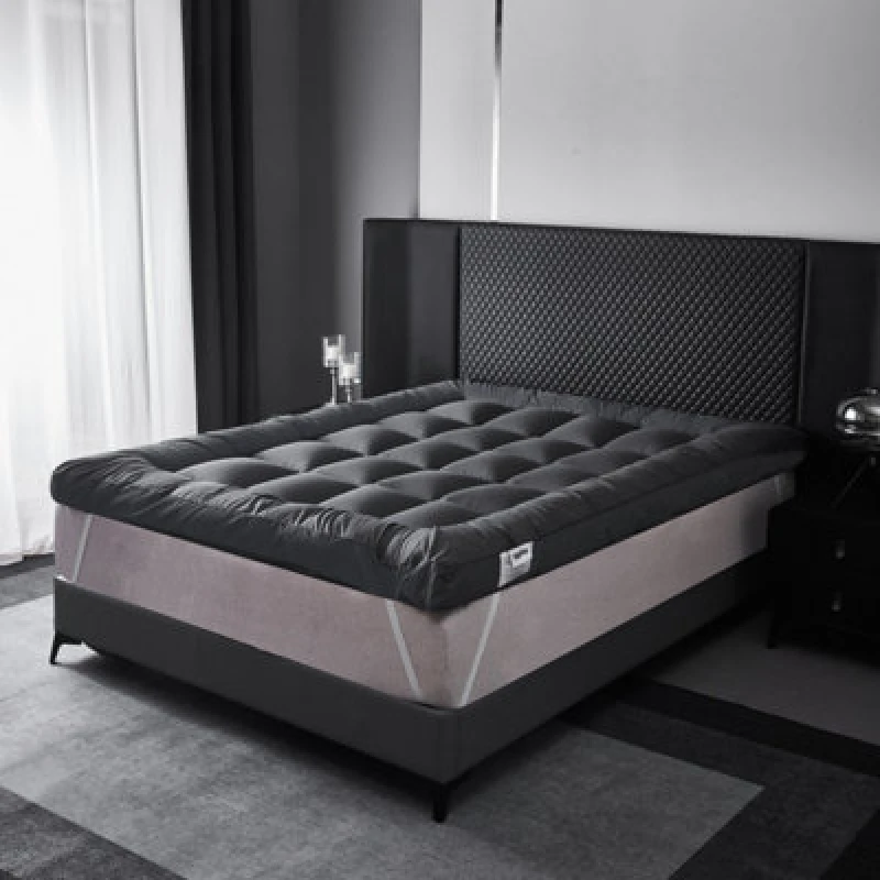 Image of Ezysleep Ezysleep Grey 4" Thick Super Soft Mattress Topper Size: Single Grey Single Unisex 0721545589385