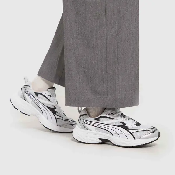 Image of PUMA morphic base trainers in white & Black White & Black UK 3 (EU 35½)