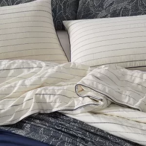 Image of Himeya Stitch Fields Double Duvet Cover, Vintage Indigo