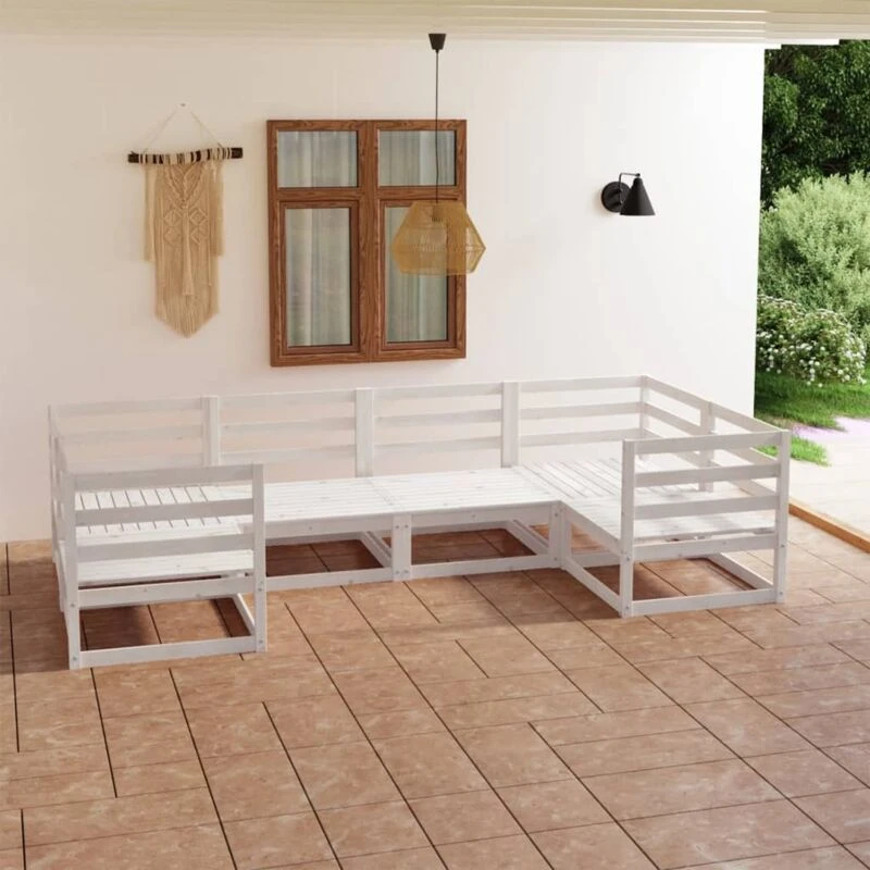 Image of VIDAXL 6 Piece Garden Lounge Set Solid Wood Pine Vidaxl 8720286473436