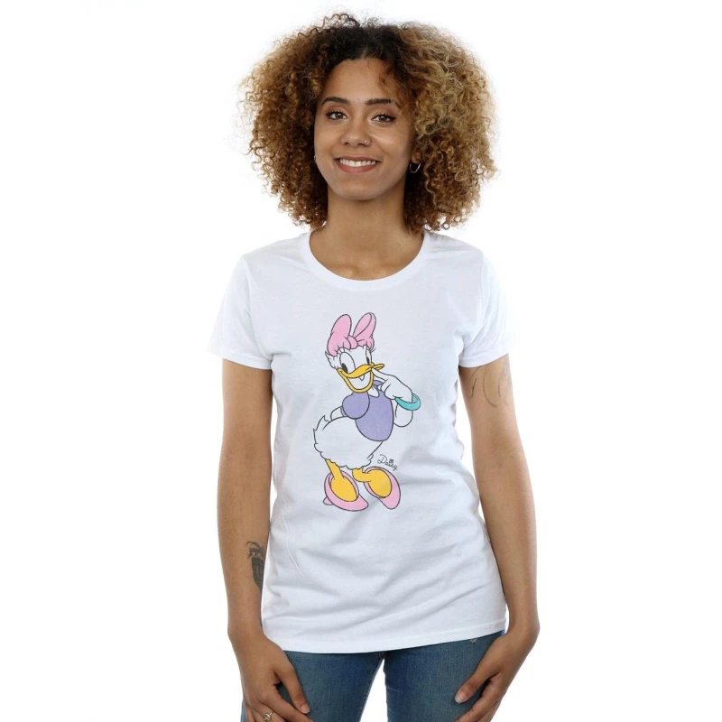 Image of Disney Classic Daisy Duck T-Shirt White female