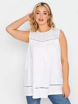 Image of Yours Crochet Vest. White, Size 26-28, Women