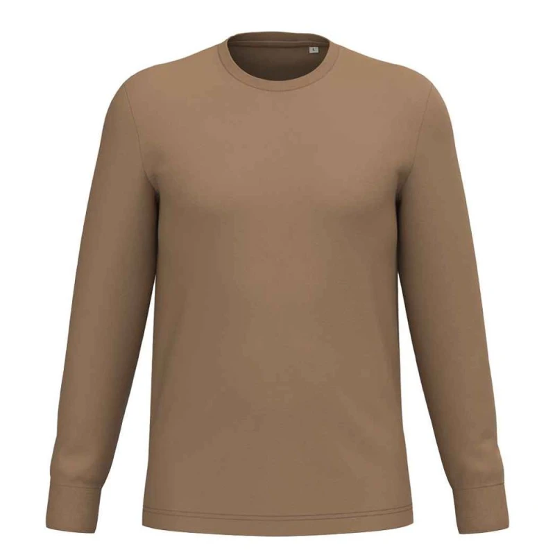 Image of Native Spirit Mens Spirit Long-Sleeved T-Shirt in Camel Size: XS Camel Male XS