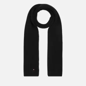 Image of Tommy Hilfiger Mens Essential Flag Scarf - Black