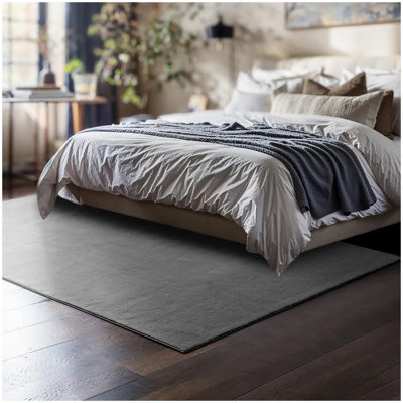 Image of Tectake Rug Zonelle - Short Pile And Ultra-Soft, Rectangular Or Round 120 X 170 Cm - Grey