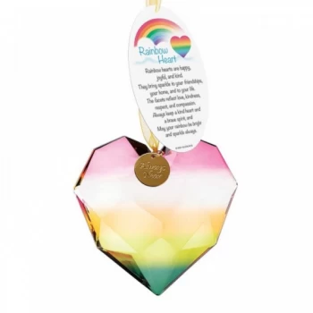 Image of Rainbow Acrylic Heart Hanging Ornament (One Random Supplied)