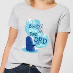 Image of Elf Bye Buddy Womens Christmas T-Shirt - Grey - M