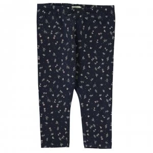 Image of Benetton Floral Leggings - 65C Navy