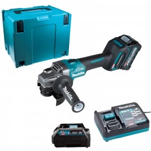 Image of Makita GA004G 40V Max XGT Cordless Angle Grinder 115mm 1 x 2.5ah Li-ion Charger Case