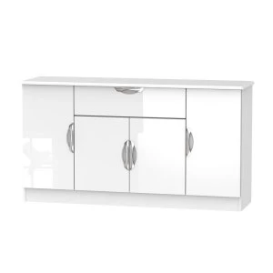 Image of Indices 4-Drawer, 1-Door TV Unit - White