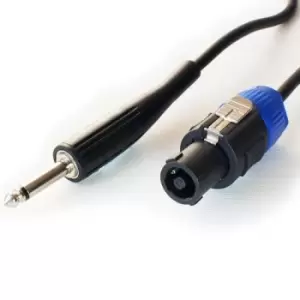 Image of 12m 6.35mm Mono Plug to Pro Speaker Spkon Cable 20AWG Male Loudspeaker Lead