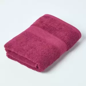 Image of HOMESCAPES Turkish Cotton Hand Towel, Burgundy - Burgundy