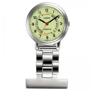 Image of Lorus Nurses Fob Watch with Yellow Dial