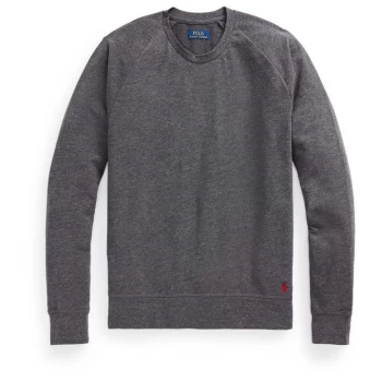 Image of Polo Ralph Lauren Polo Ralph Lauren Fleece Long Crew Sweater - Charcoal Heathr