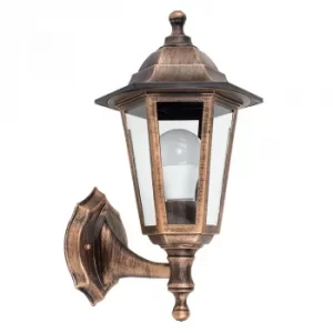 Image of Mayfair IP44 Outdoor Up/Down Lantern in Brushed Gold