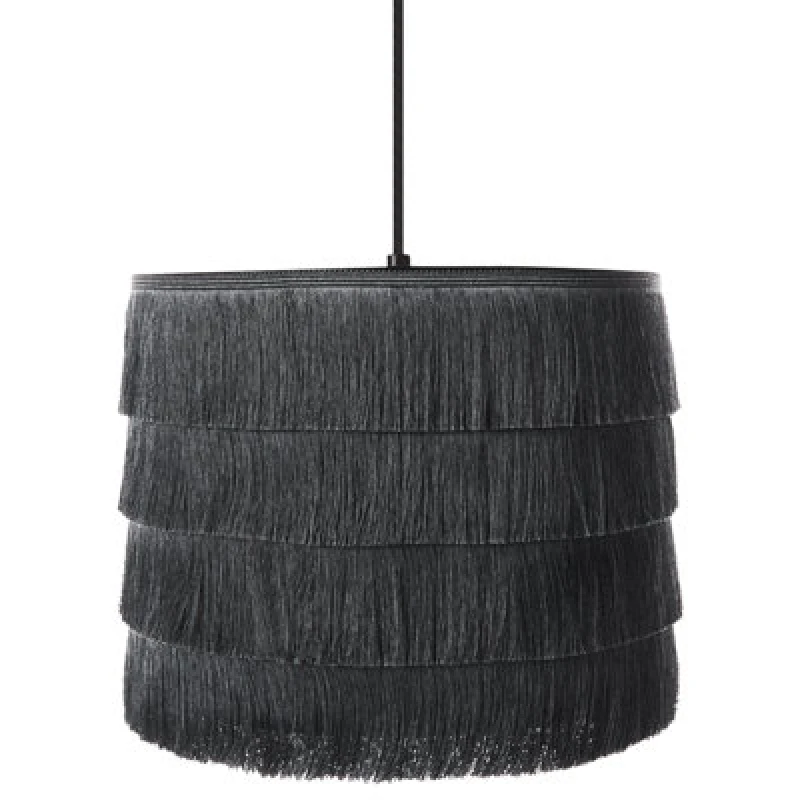 Image of Beliani Pendant Lamp Suapure Fabric Black