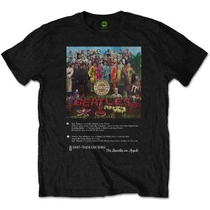 Image of The Beatles - Sgt Pepper 8 Track Unisex Medium T-Shirt - Black