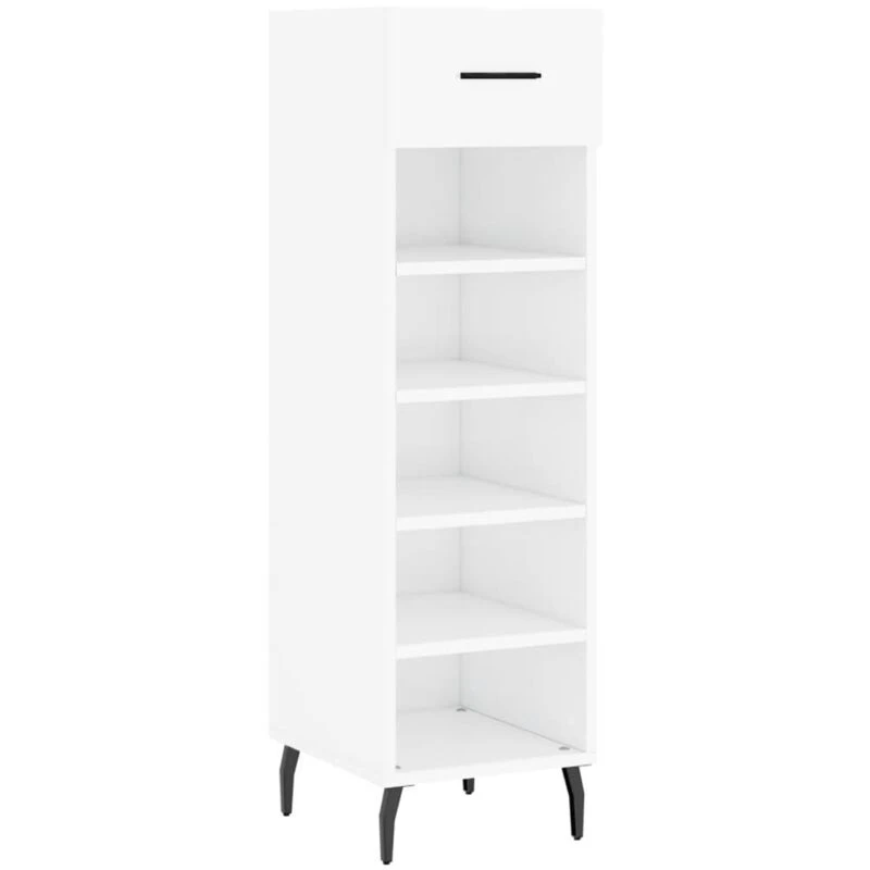 Image of VIDAXL Shoe Cabinet High Gloss White 30x35x105cm Engineered Wood Vidaxl 8720845430917