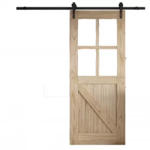 Image of Cottage FLB Sliding Barn Clear Glazed Door with Urban Track 2073 x 862mm