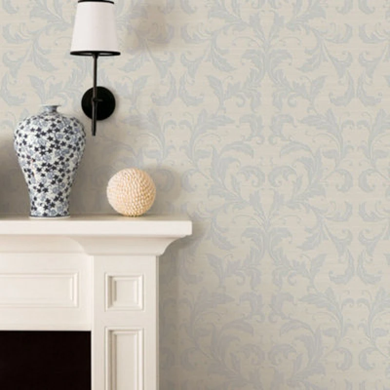 Image of Galerie Nordic Elements Cream Embossed Linear Damask Wallpaper Roll