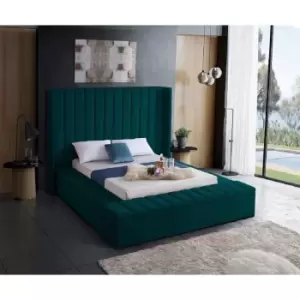 Image of Kensington Bed Single Plush Velvet Green