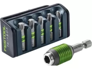 Image of Festool BT-IMP SORT3 6pc 25mm Lockable Bit Holder Bit Set