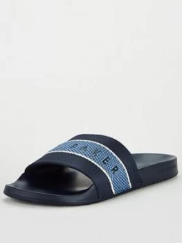 Image of Ted Baker Rastar Slides - Dark Blue, Size 6, Men