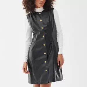 Image of Barbour International Morini Faux Leather Mini Dress - UK 14