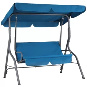 Image of Garden Swing Chair Blue with Canopy