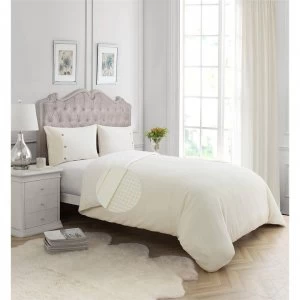 Image of La Residence Waffle Duvet Set - Cream