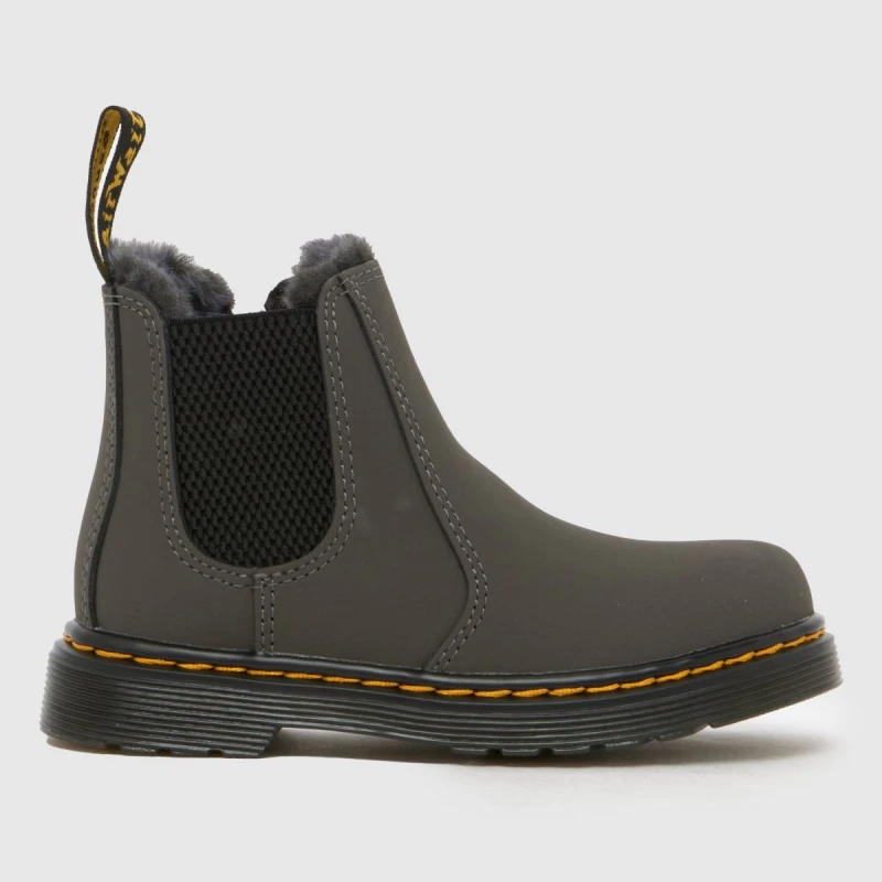 Image of Dr. Martens Grey 2976 Leonore Toddler Boots Grey UK 8 (EU 26)