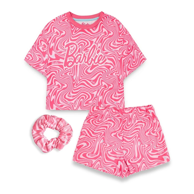 Image of Barbie Short Sleeve Short Leg Pyjama Set Pink