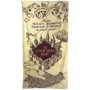 Image of Harry Potter Marauders Map Beach Towel (One Size) (Cream)