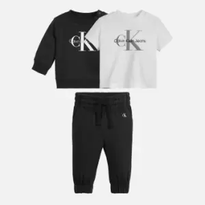 Image of Calvin Klein Babys' Monogram Starter Giftpack - Black - 9 Months