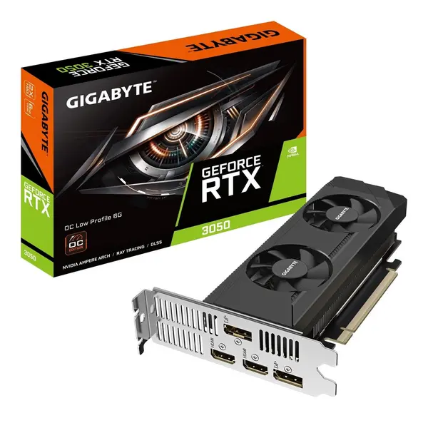 Image of Gigabyte Gigabyte Nvidia GeForce RTX 3050 OC 6GB Low Profile Dual Fan Graphics Card GRGIG-N3050OC6