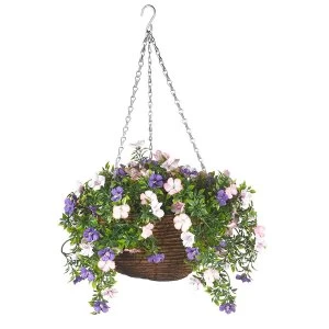 Image of Smart Garden Artificial Petunia Hanging Basket - 30cm